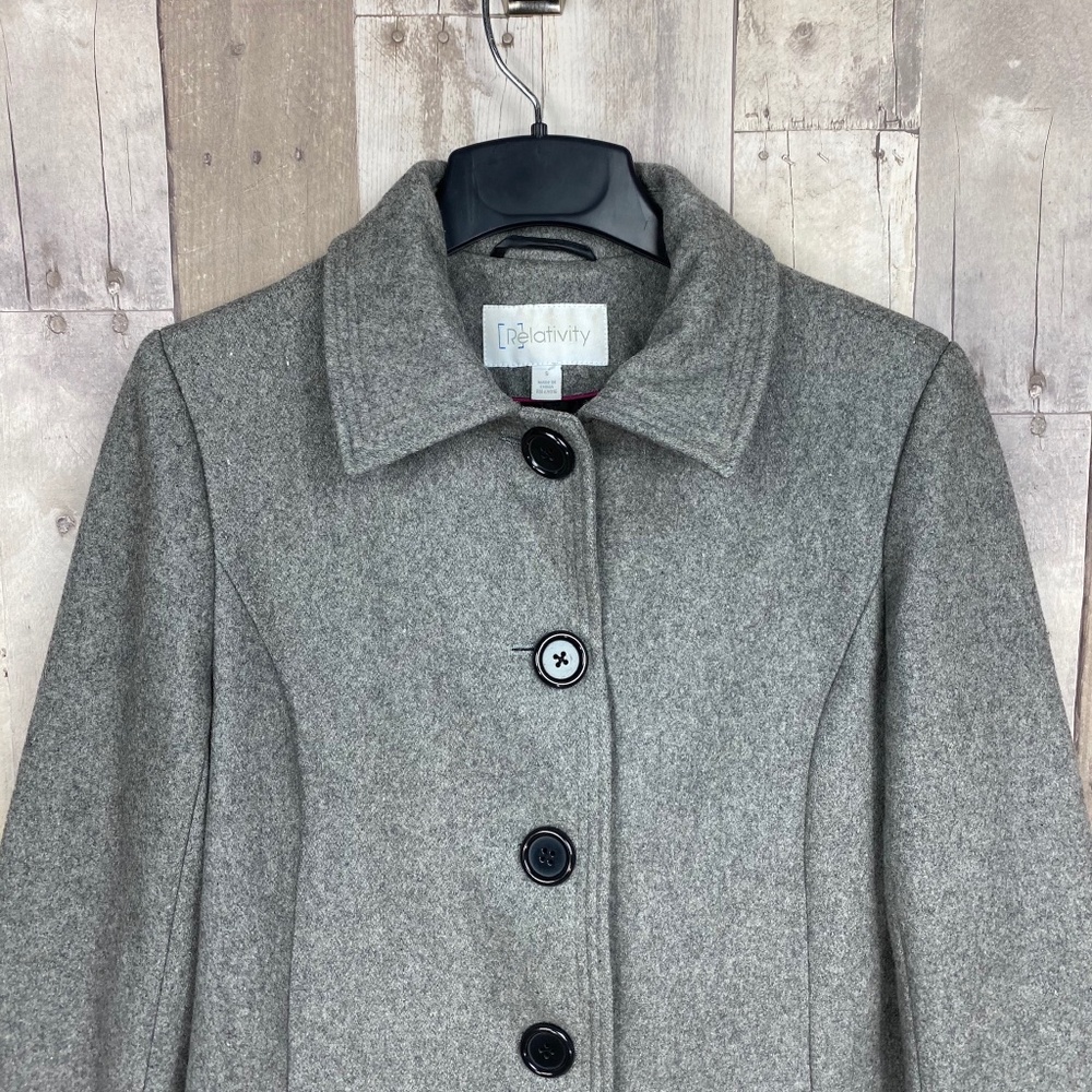 Relativity Button Front Coat Jacket - image 2
